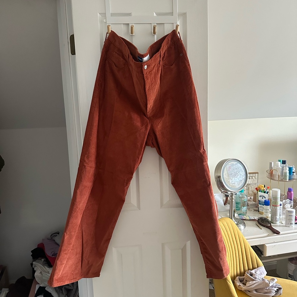 Old Navy size 22 extra high rise sky hi wide leg burnt orange pants